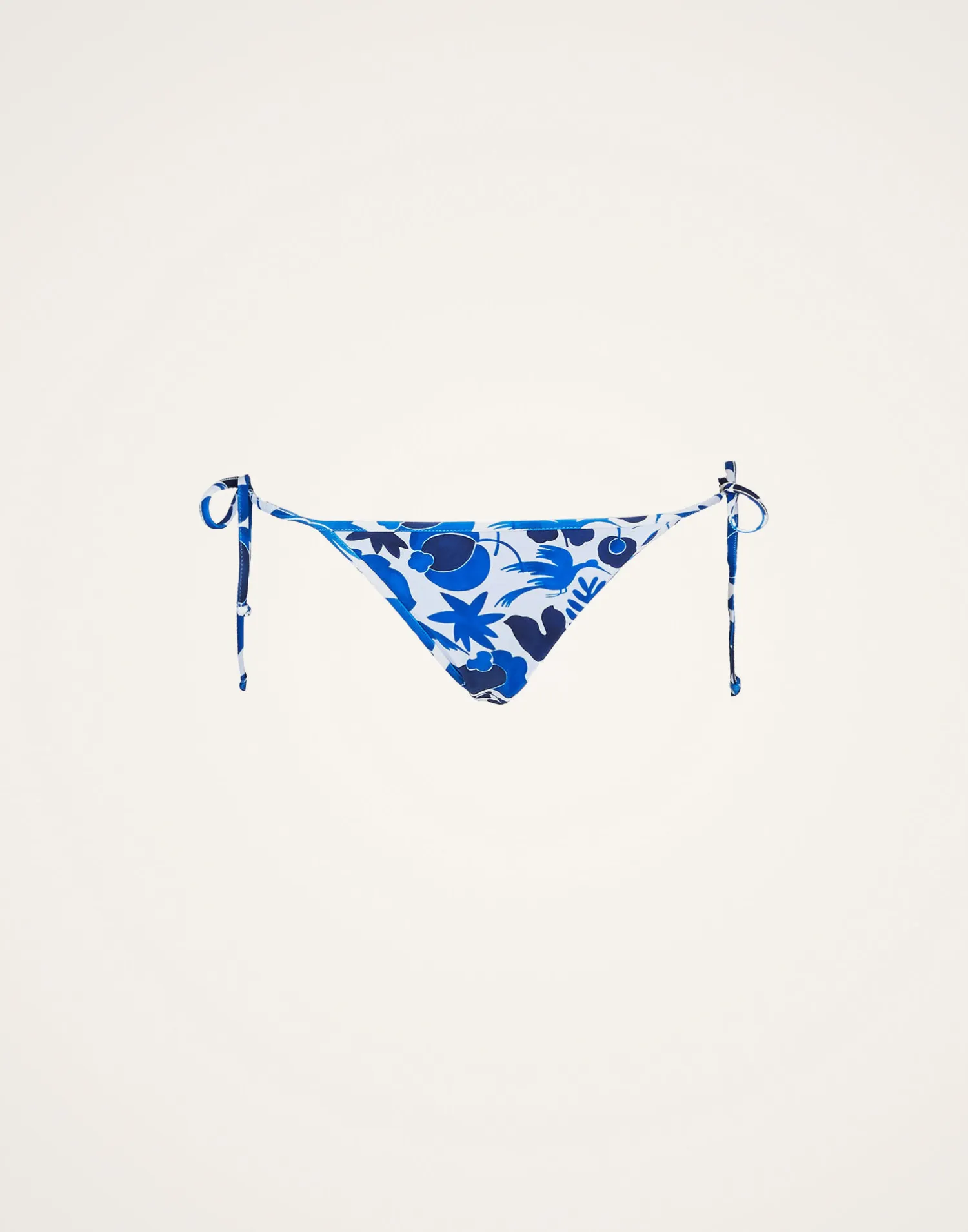 La DoubleJ Moda Mare<String Bikini BottomWildbird Blu in Lycra