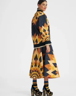 La DoubleJ Capispalla<Suki JacketEgyptian Sun Placée Gold in Quilted Twill
