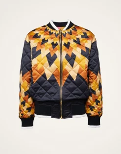 La DoubleJ Capispalla<Suki JacketEgyptian Sun Plac&eacute;e Gold in Quilted Twill