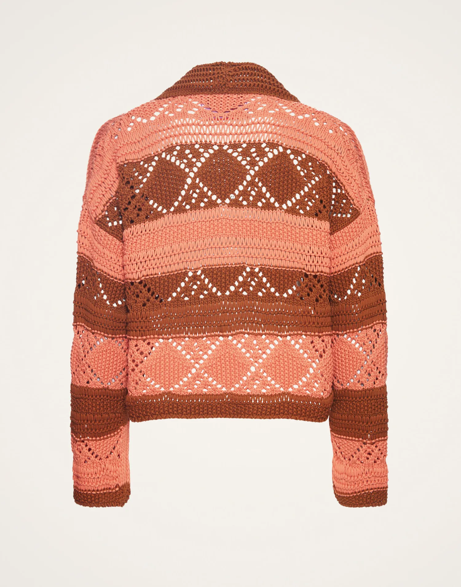 La DoubleJ Maglieria<Summer BoleroSolid Pink in Cable Chain