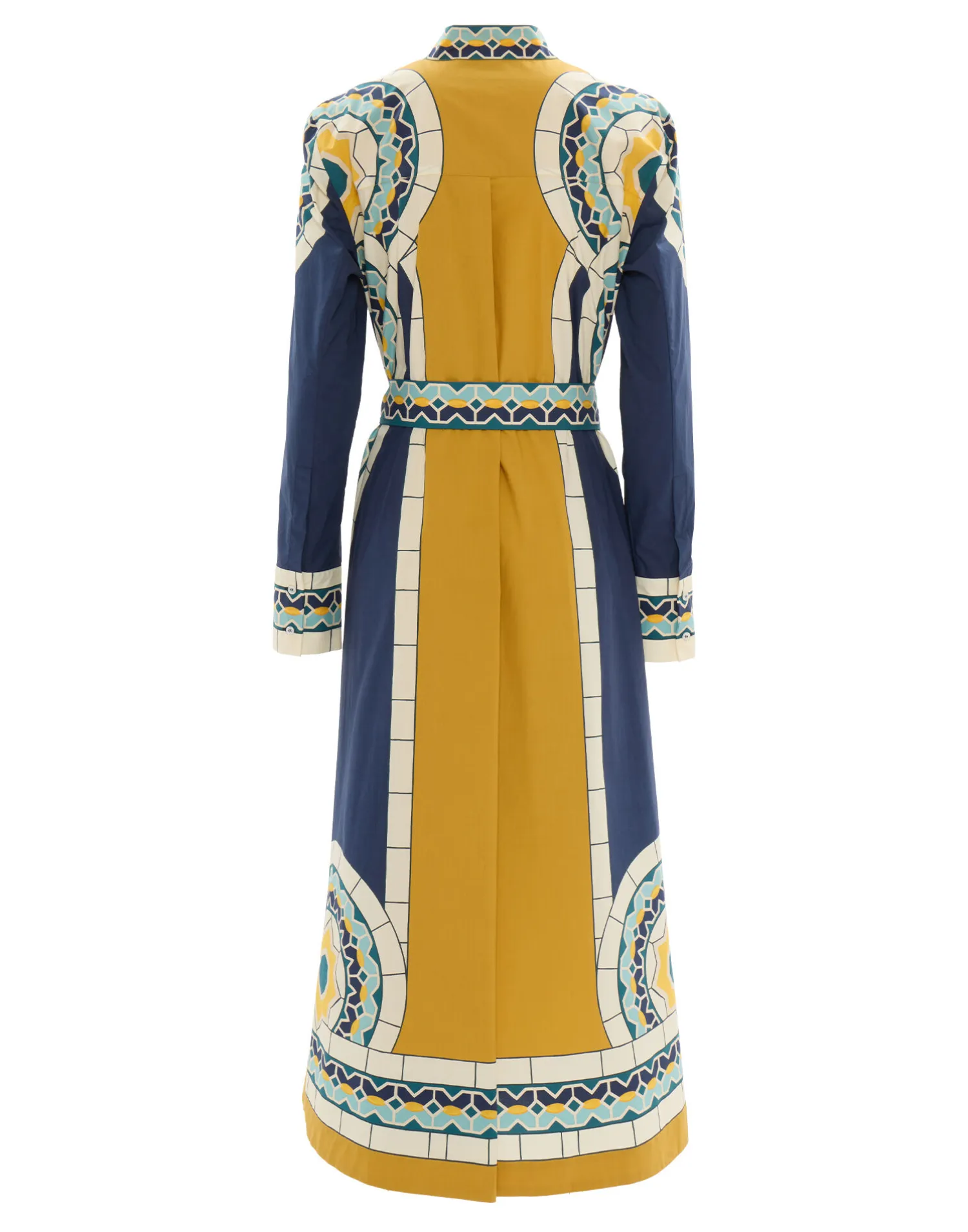 La DoubleJ Vestiti<Sundowner DressMudejar Placée Blue in Cotton Poplin