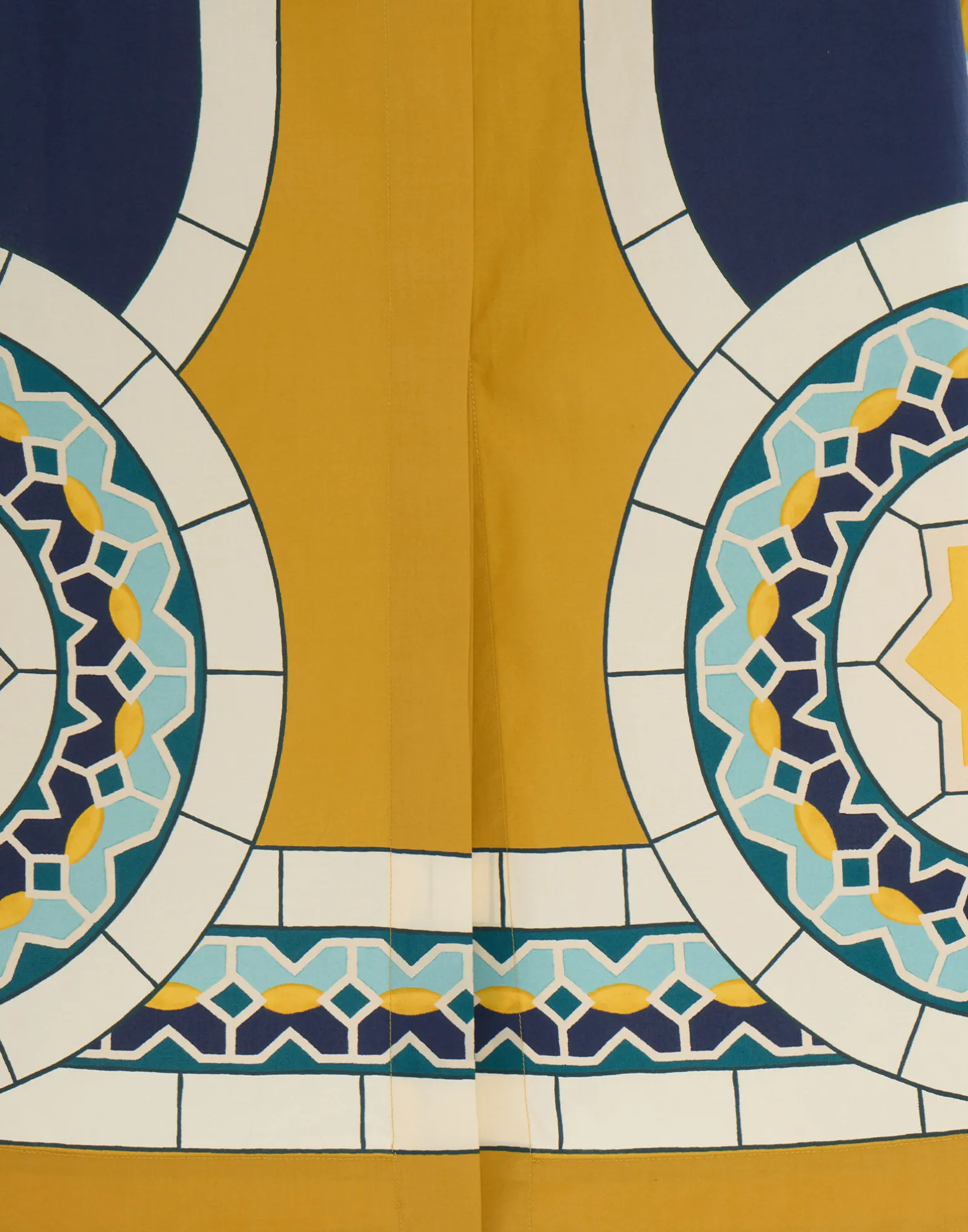 La DoubleJ Vestiti<Sundowner DressMudejar Placée Blue in Cotton Poplin