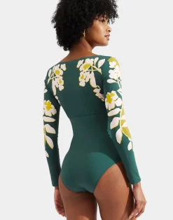 La DoubleJ Moda Mare<Sunset SuitJasmine Blu Placée in Lycra