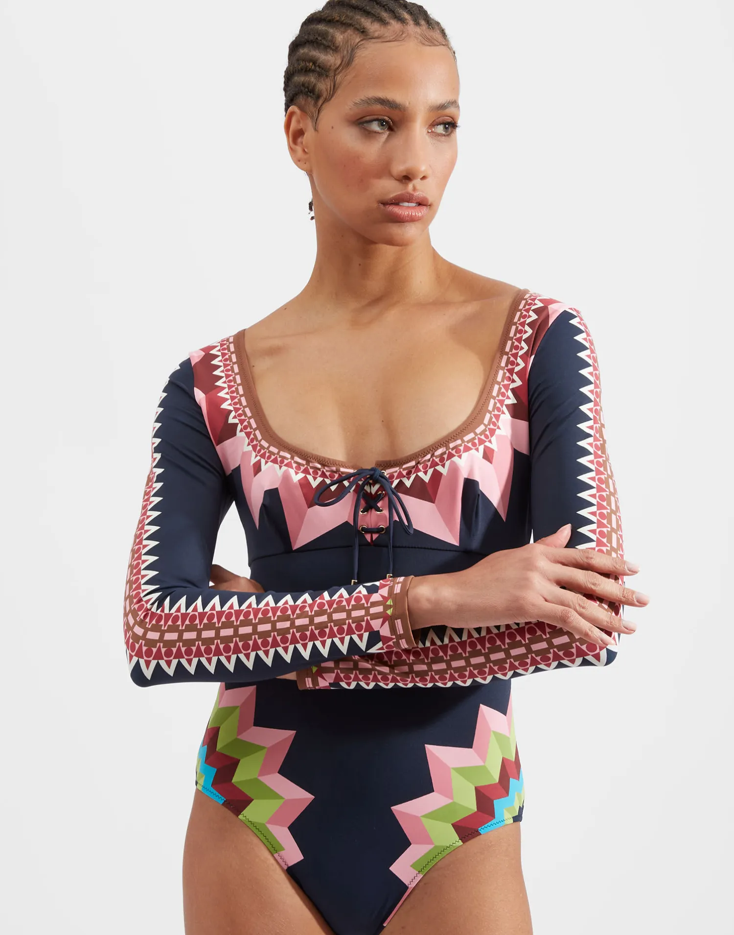 La DoubleJ Moda Mare<Sunset SuitSunset Navy Placée in Lycra