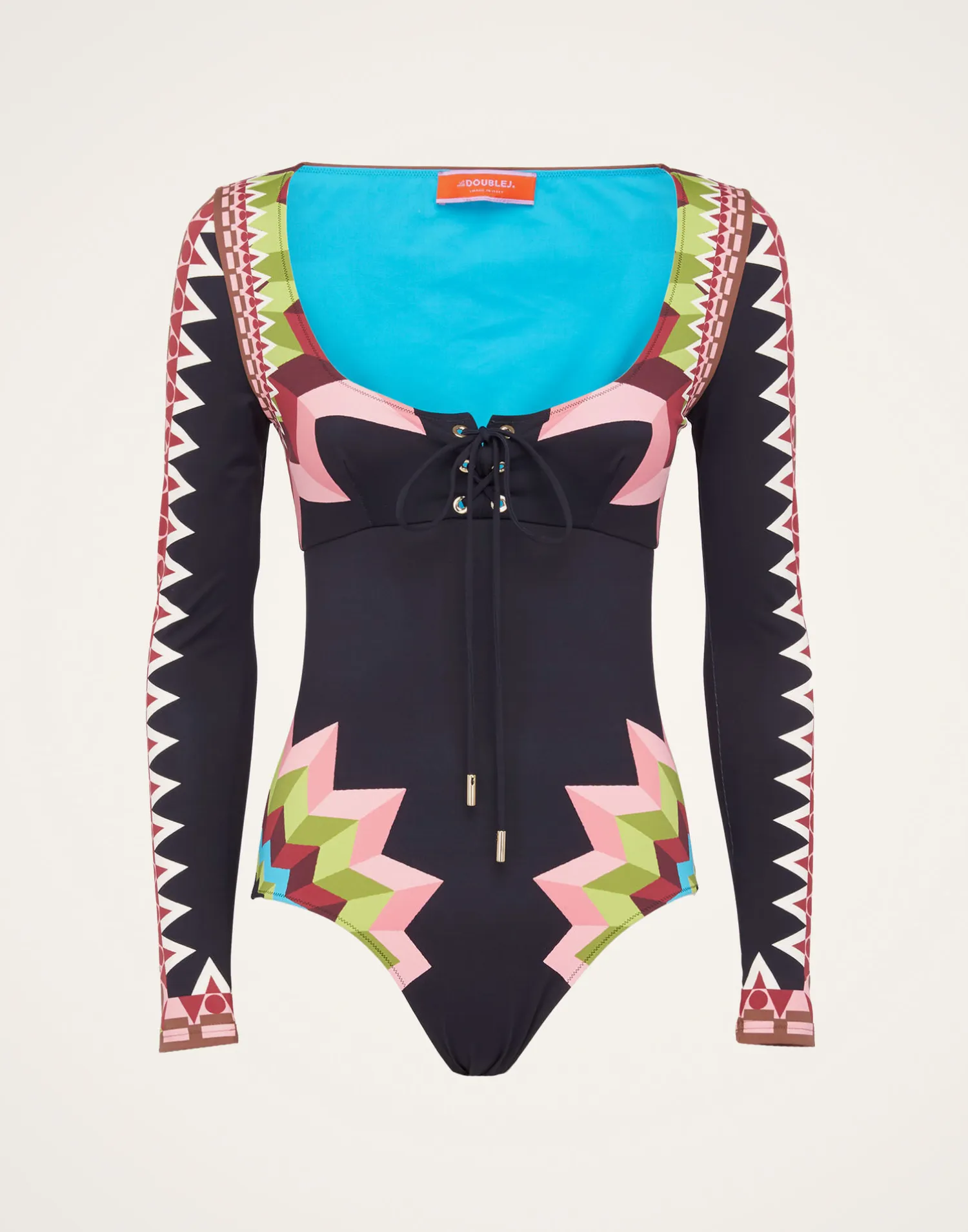 La DoubleJ Moda Mare<Sunset SuitSunset Navy Placée in Lycra
