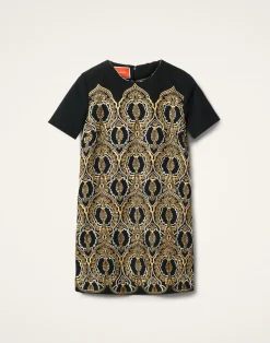 La DoubleJ Party Dressing<Super Mini Swing DressSolid Black in Techno Cady
