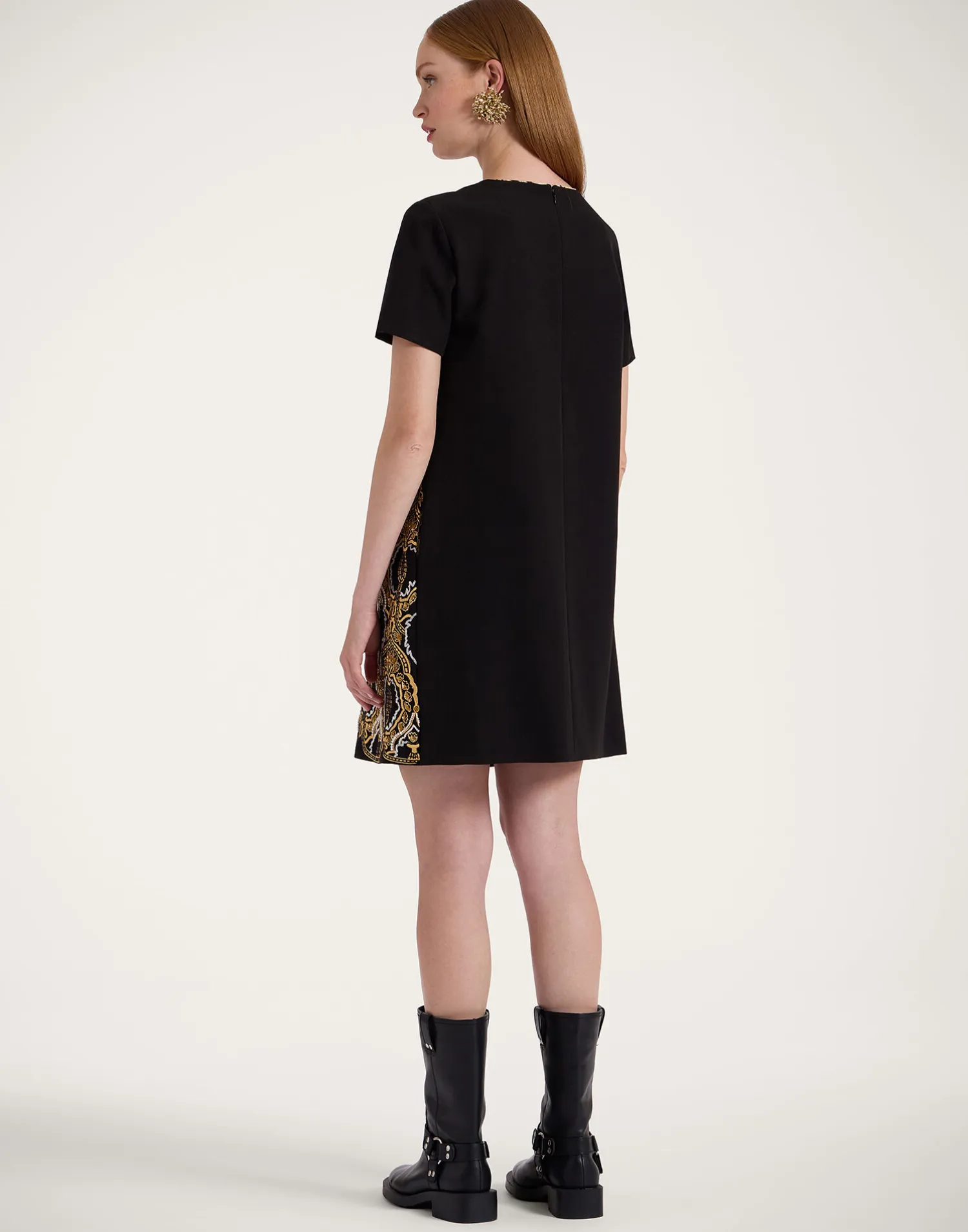 La DoubleJ Vestiti<Super Mini Swing DressSolid Black in Techno Cady