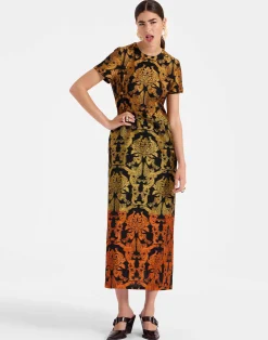 La DoubleJ Vestiti<Super Swing DressCherubs Multicolor in Fil Coupé