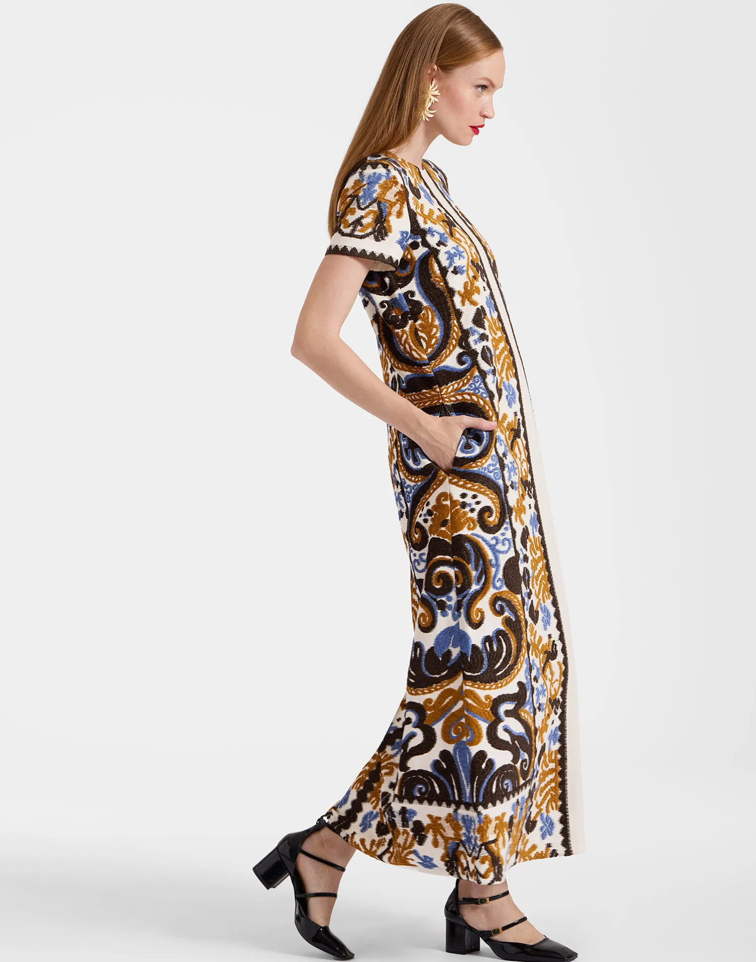 La DoubleJ Vestiti<Super Swing DressCorsini Cream in Jacquard