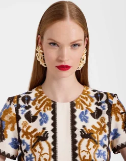 La DoubleJ Vestiti<Super Swing DressCorsini Cream in Jacquard