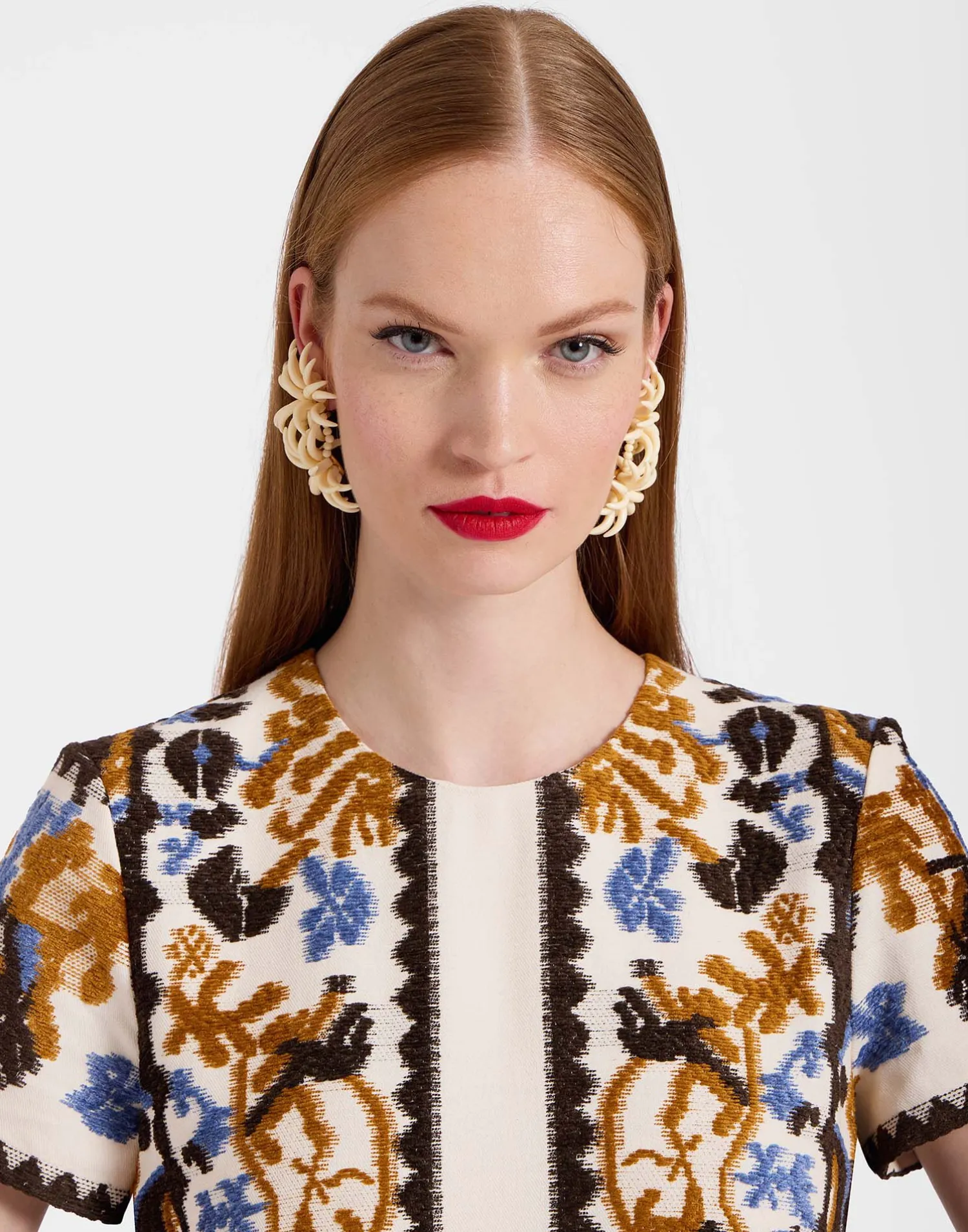 La DoubleJ Vestiti<Super Swing DressCorsini Cream in Jacquard