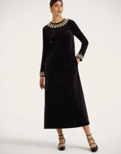 La DoubleJ Vestiti<Super Swing DressSolid Black in Light Velvet