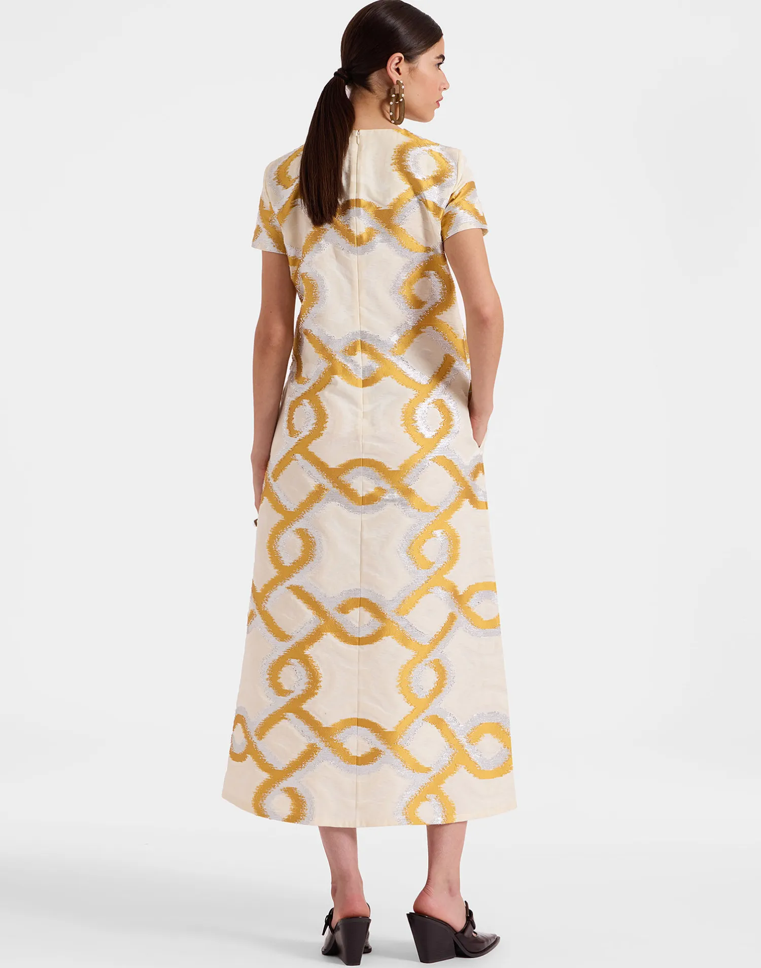 La DoubleJ Vestiti<Super Swing DressTackle Gold in Jacquard