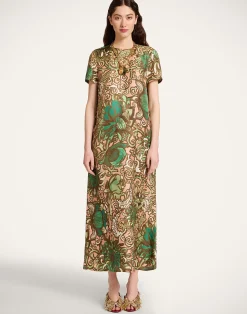 La DoubleJ Vestiti<Swing DressAnemone Pink in Twill Silk