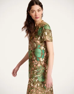 La DoubleJ Vestiti<Swing DressAnemone Pink in Twill Silk