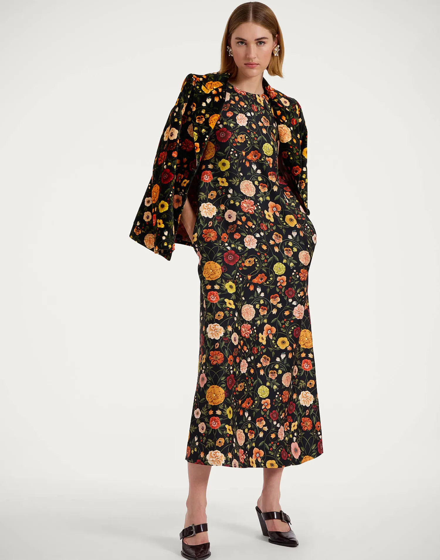 La DoubleJ Vestiti<Swing DressBotticelli Black in Silk Twill