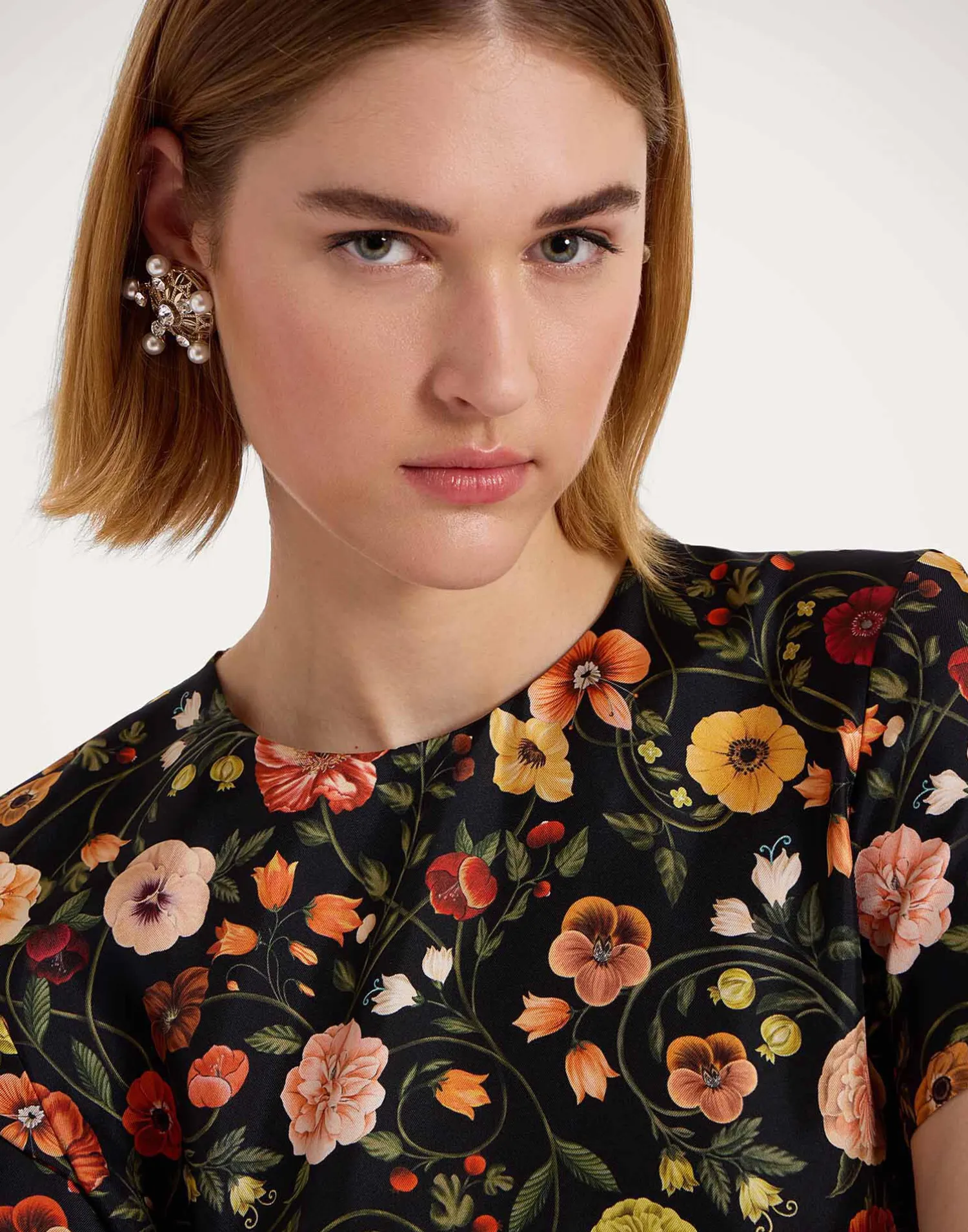 La DoubleJ Vestiti<Swing DressBotticelli Black in Silk Twill