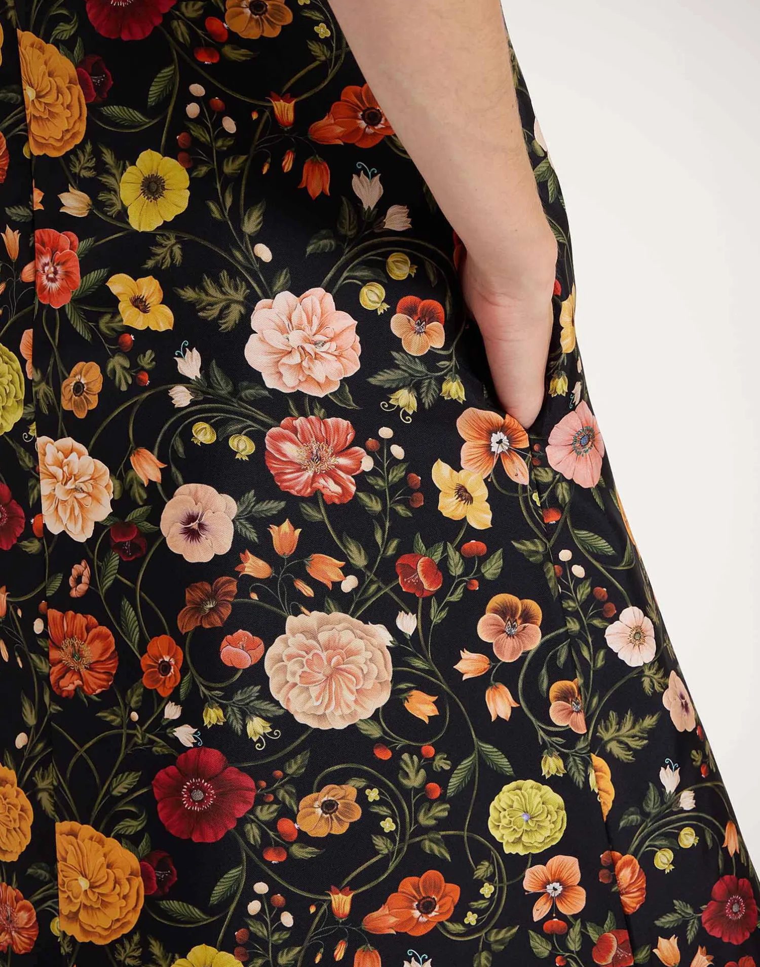 La DoubleJ Vestiti<Swing DressBotticelli Black in Silk Twill