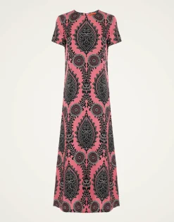 La DoubleJ Vestiti<Swing DressOltrarno Pink in Silk Twill