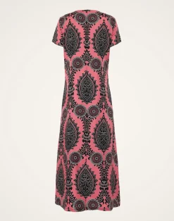 La DoubleJ Vestiti<Swing DressOltrarno Pink in Silk Twill