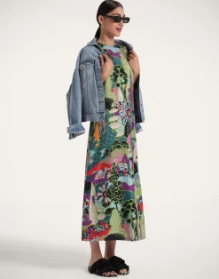 La DoubleJ Vestiti<Swing DressPaesaggio in Silk