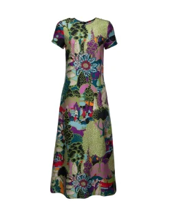 La DoubleJ Vestiti<Swing DressPaesaggio in Silk