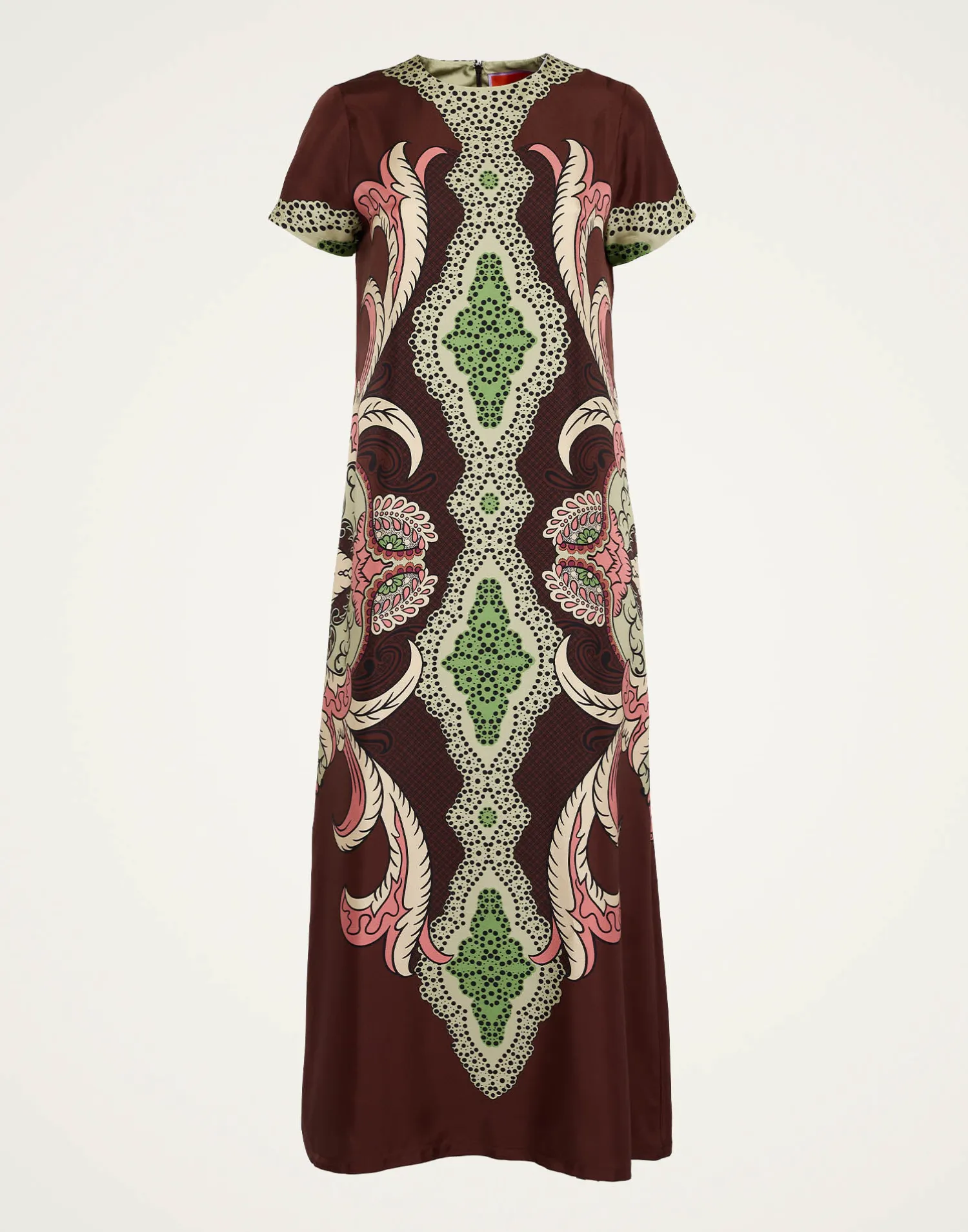 La DoubleJ Vestiti<Swing DressPortal Placée Brown in Silk Twill