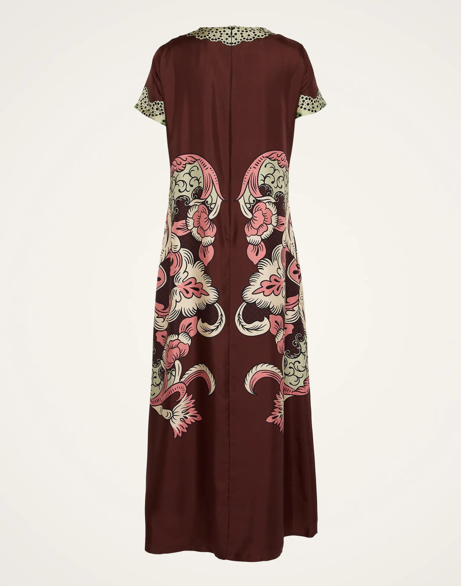 La DoubleJ Vestiti<Swing DressPortal Placée Brown in Silk Twill