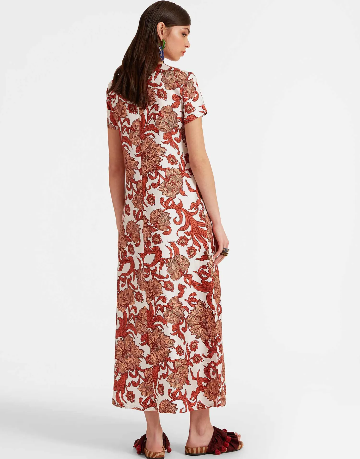 La DoubleJ Vestiti<Swing DressReef White in Silk Twill