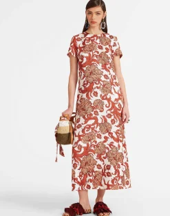 La DoubleJ Vestiti<Swing DressReef White in Silk Twill