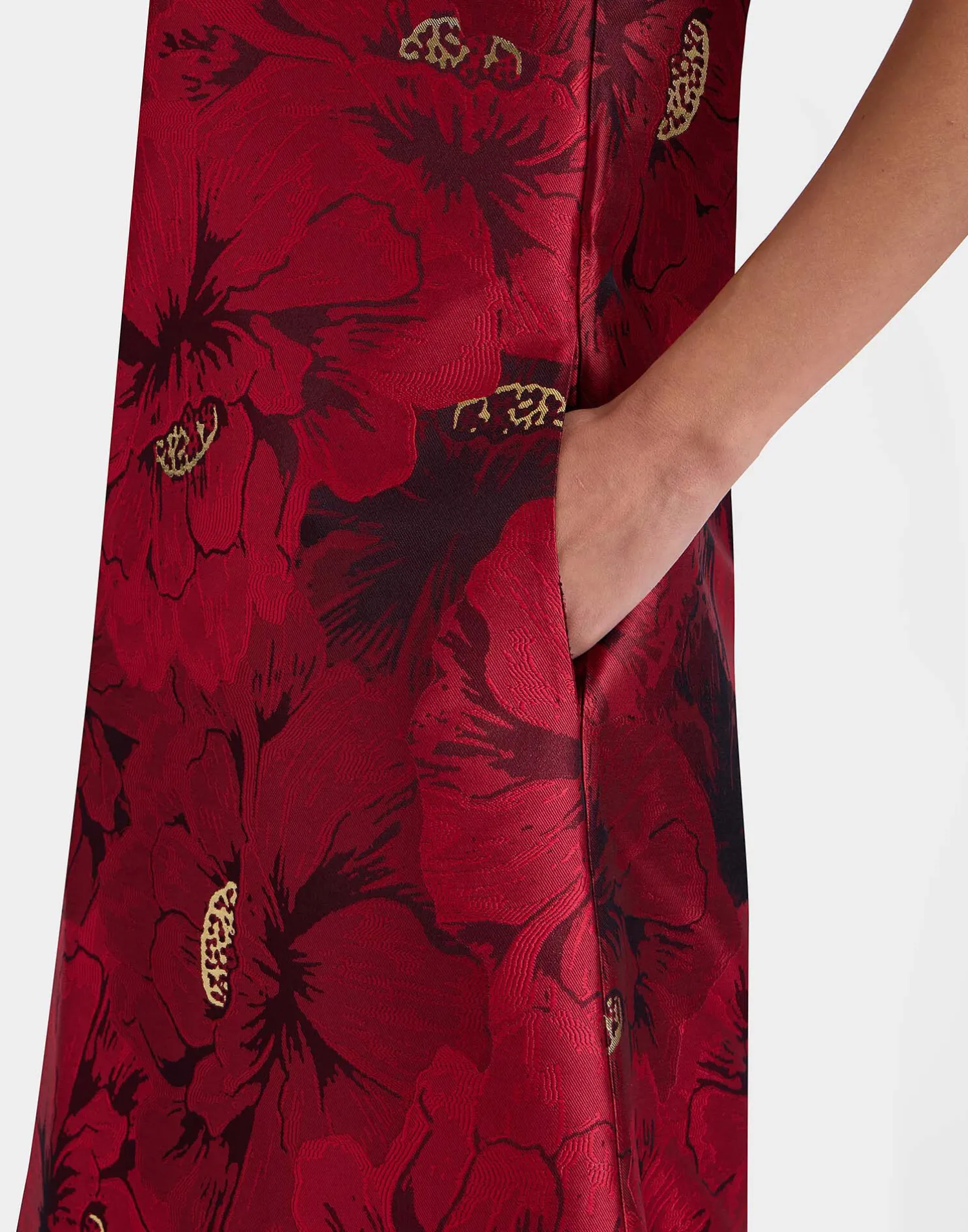 La DoubleJ Vestiti<Swing DressRuby Red in Jacquard