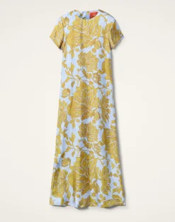 La DoubleJ Vestiti<Swing DressTangle Light Blue in Silk Twill