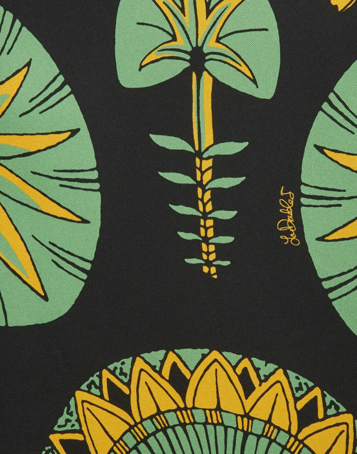 La DoubleJ Vestiti<Swing DressThe Nile Placée Black in Silk Twill