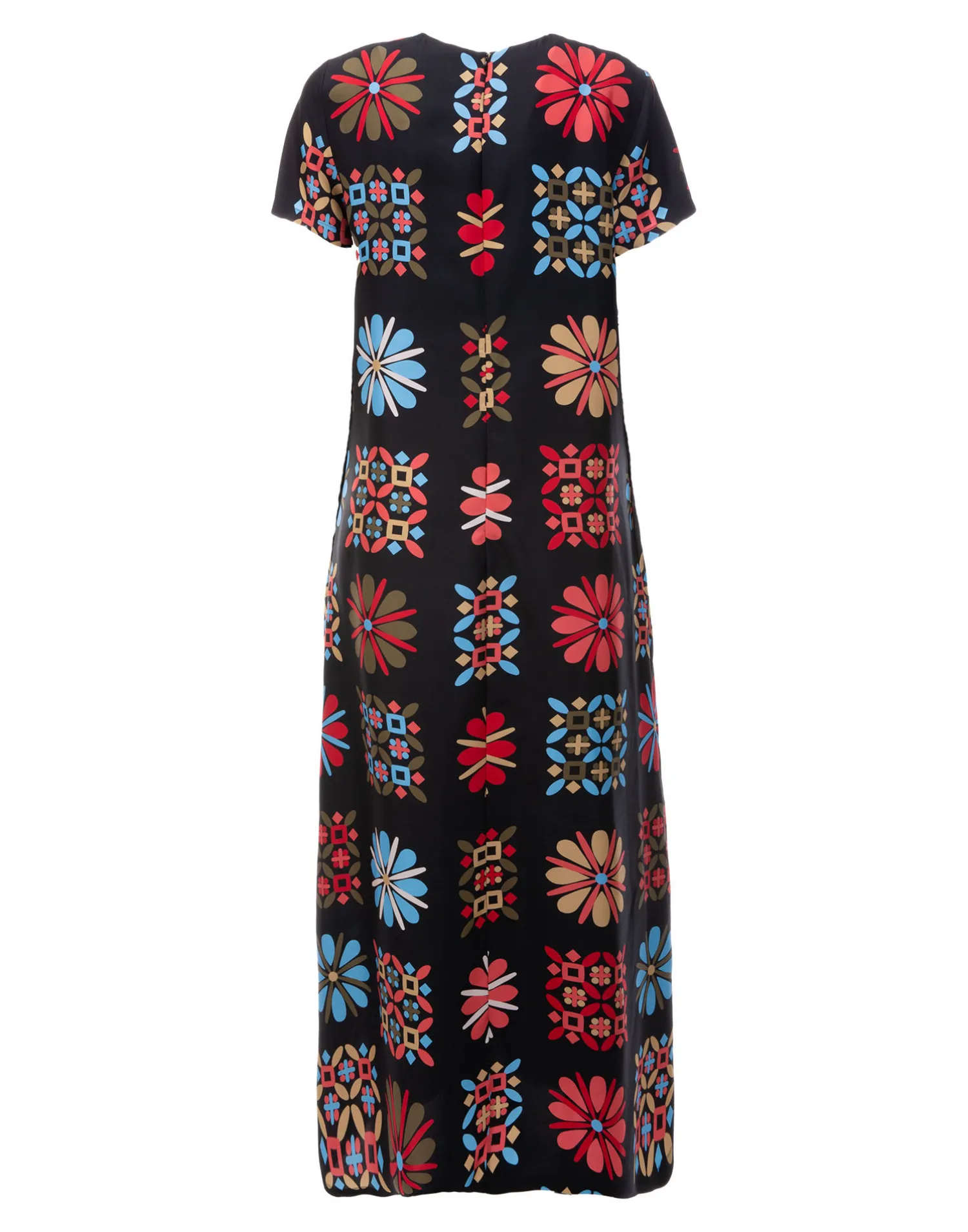 La DoubleJ Vestiti<Swing DressVetrata Grande in Silk Twill