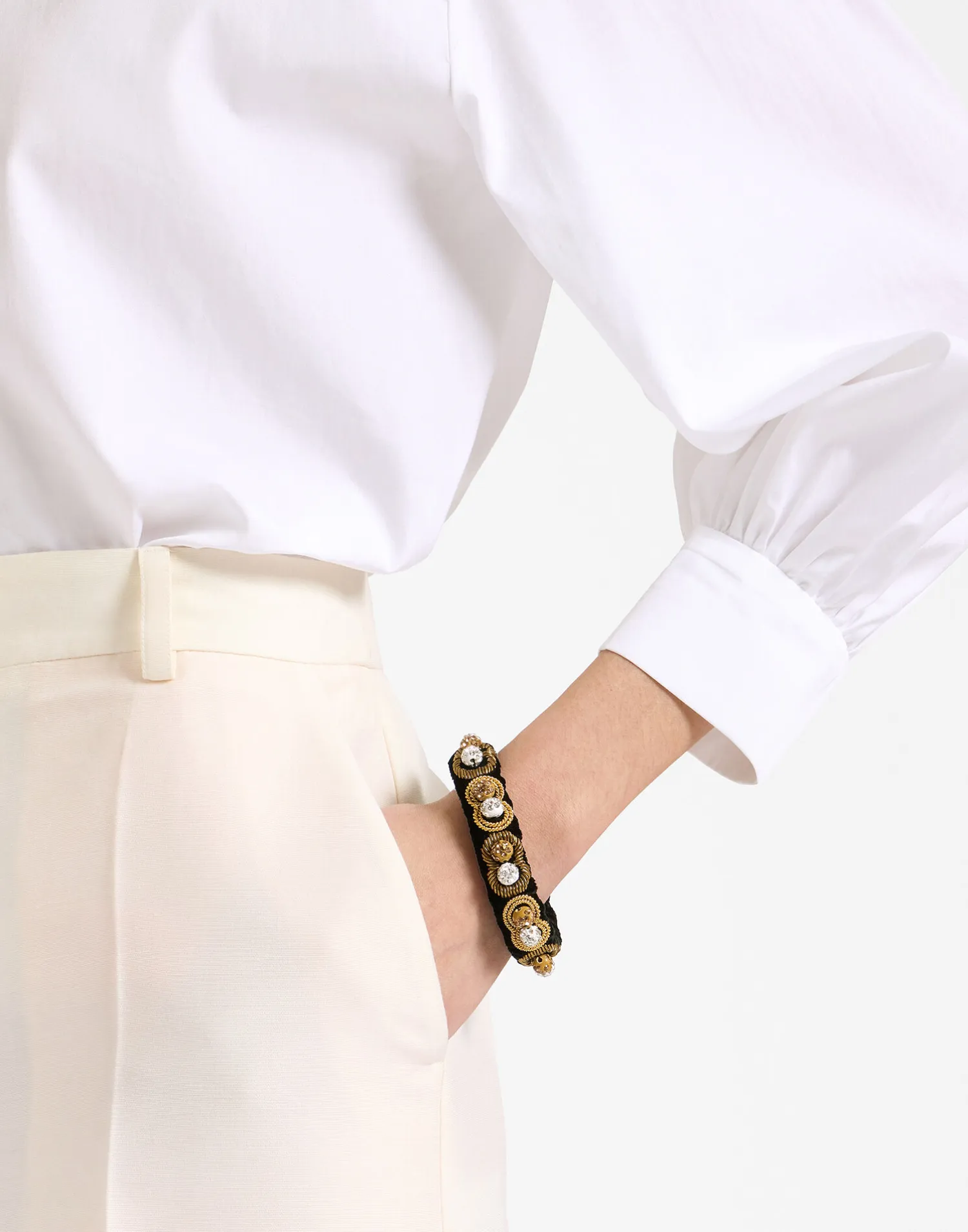 La DoubleJ Bijoux|Accessories<Tesoro BraceletSolid Black in Velvet