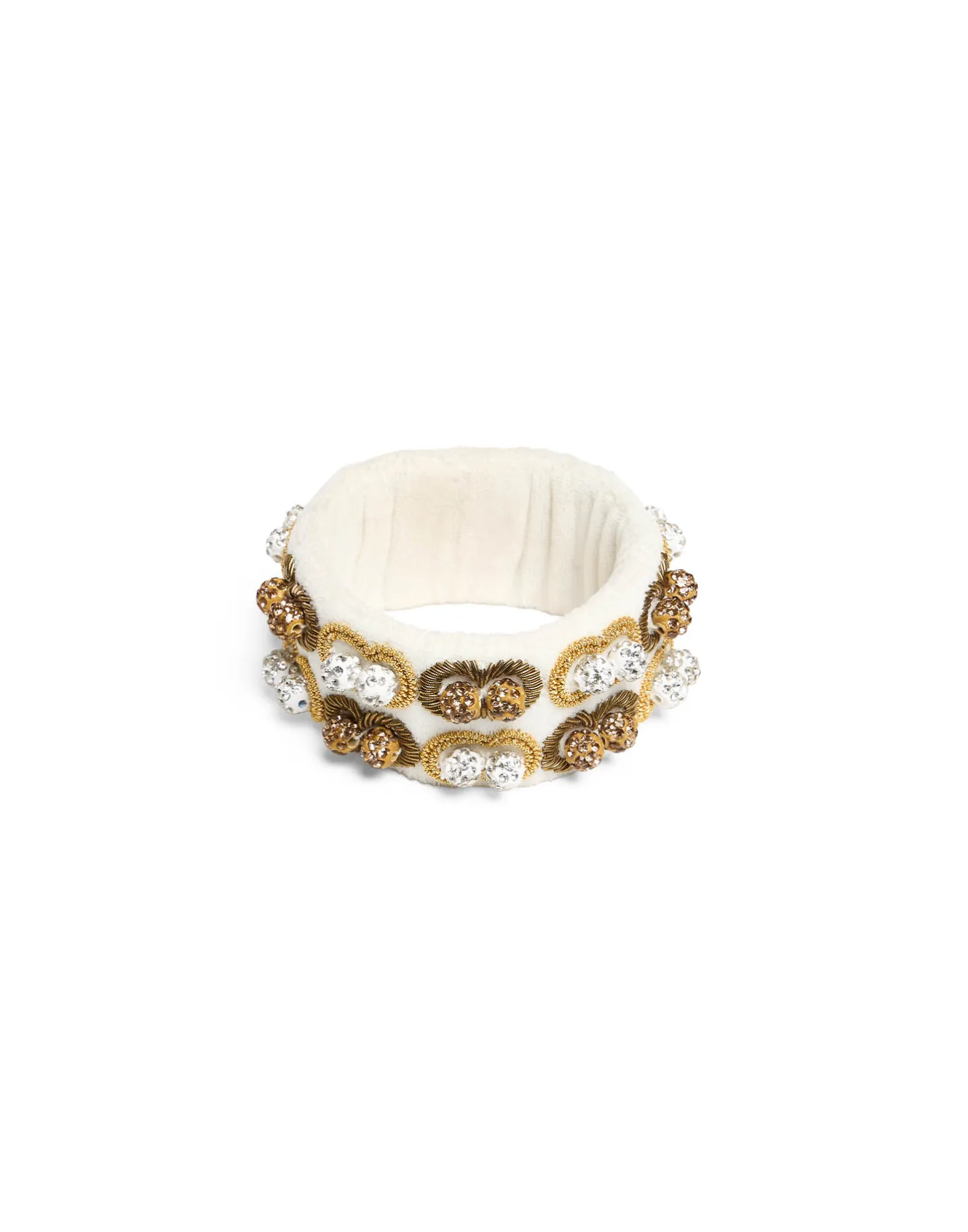 La DoubleJ Bijoux|Accessories<Tesoro Double BraceletSolid Ivory in Velvet