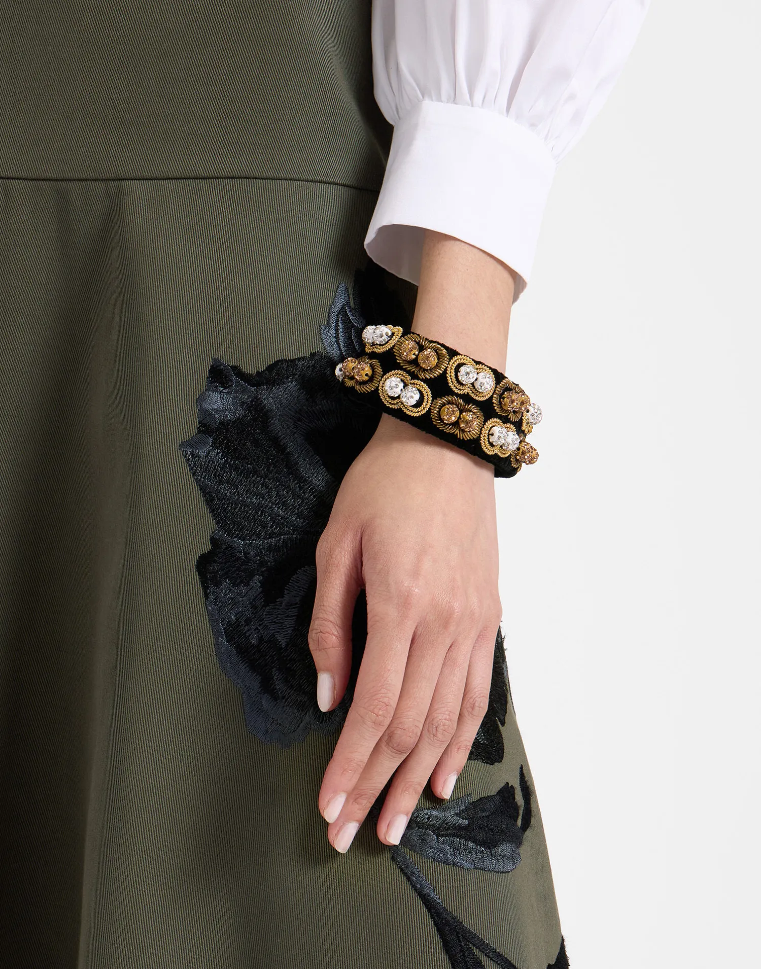 La DoubleJ Bijoux|Accessories<Tesoro Double BraceletSolid Black in Velvet