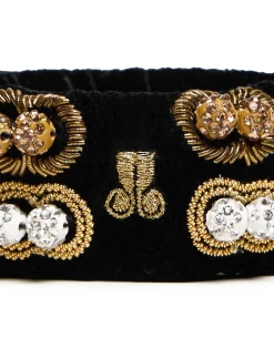 La DoubleJ Bijoux|Accessories<Tesoro Double BraceletSolid Black in Velvet