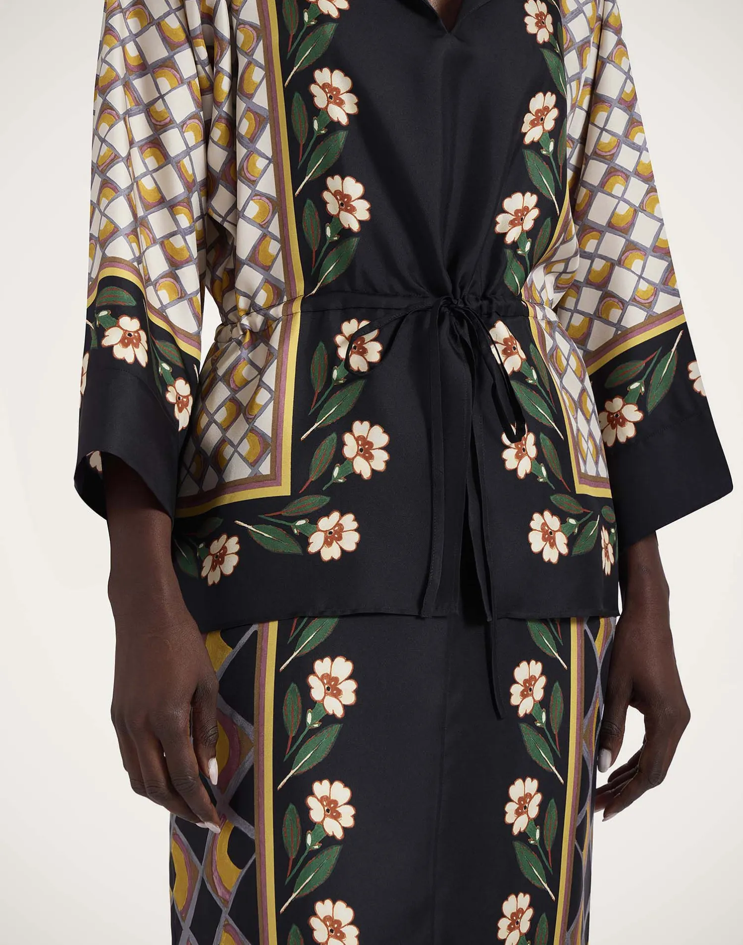 La DoubleJ Vestiti<The Apericena DressDazed Placée Black in Silk Twill