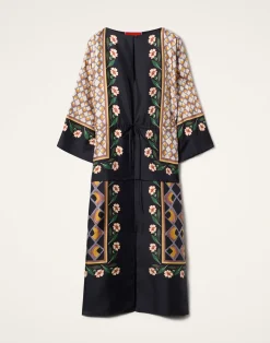 La DoubleJ Vestiti<The Apericena DressDazed Placée Black in Silk Twill