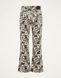 La DoubleJ Pantaloni E Shorts|Denim<The Cropped Flare JeanAperol Black & White in Cotton Drill