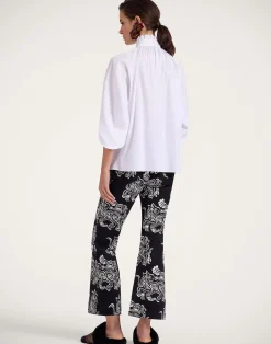 La DoubleJ Denim|Pantaloni E Shorts<The Cropped Flare JeanCrazy Tigers Black & White in Cotton Drill
