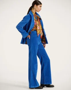 La DoubleJ Pantaloni E Shorts<The Flare PantsSolid Light Blue in Velvet Corduroy