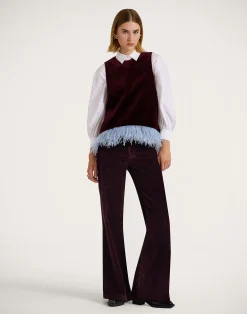 La DoubleJ Pantaloni E Shorts<The Flare PantsSolid Purple in Velvet Corduroy