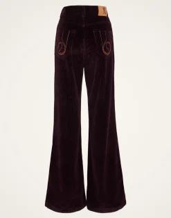 La DoubleJ Pantaloni E Shorts<The Flare PantsSolid Purple in Velvet Corduroy