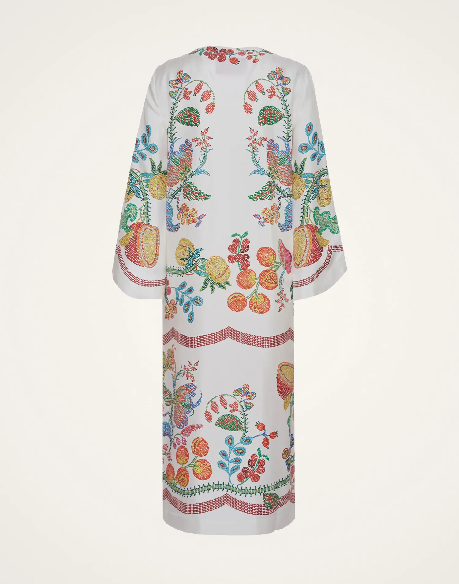 La DoubleJ Vestiti<The KaftanGrenadilla Placée Off White in Silk Twill