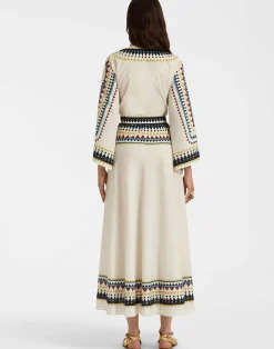 La DoubleJ Vestiti<The Wrap DressDoric Plac&eacute;e Cream in Cotton Voile