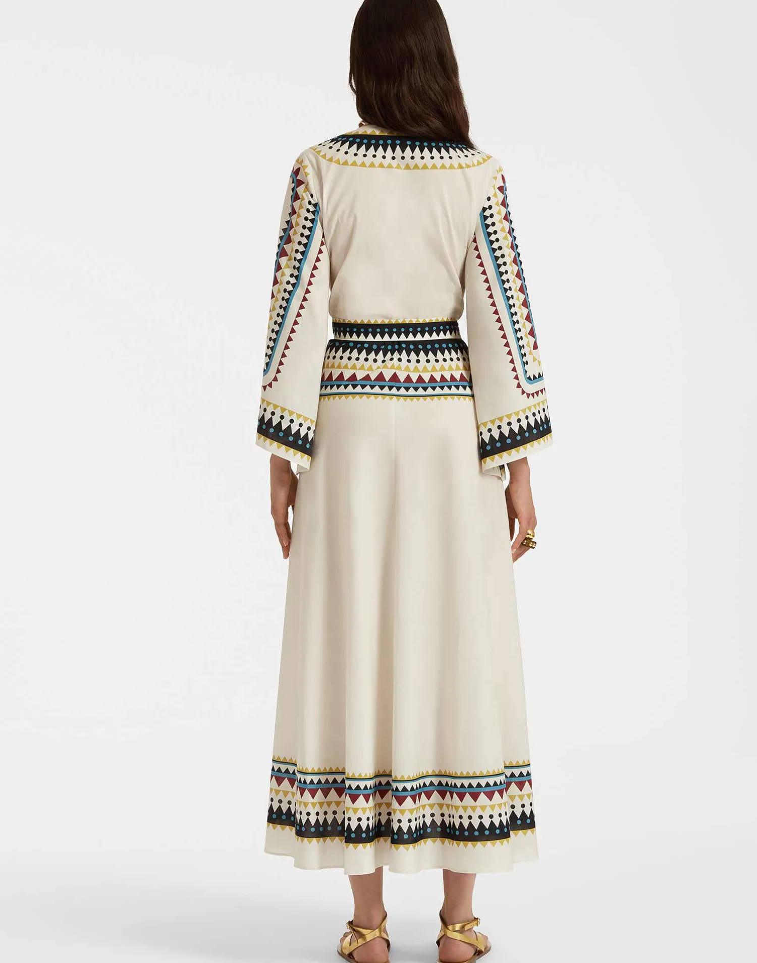 La DoubleJ Vestiti<The Wrap DressDoric Placée Cream in Cotton Voile