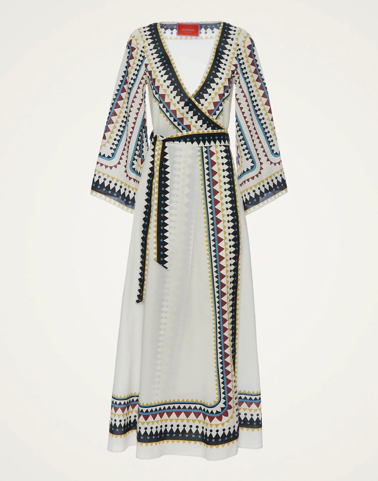 La DoubleJ Vestiti<The Wrap DressDoric Placée Cream in Cotton Voile