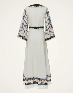 La DoubleJ Vestiti<The Wrap DressDoric Placée Cream in Cotton Voile